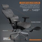 Drogo Neoflex Ergonomic Office Chair for Work from Home Heavy Duty Metal Base - Image 3