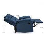 Nilkamal Sierra 1 Seater Manual Recliner Sofa (Blue) - Image 6