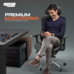 Drogo Neoflex Ergonomic Office Chair for Work from Home Heavy Duty Metal Base - Image 4