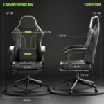 Drogo Phantom Ergonomic Gaming Chair with Premium PU Leather, Adjustable Neck - Image 38