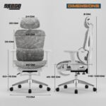 Drogo Neoflex Ergonomic Office Chair for Work from Home Heavy Duty Metal Base - Image 27