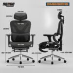 Drogo Neoflex Ergonomic Office Chair for Work from Home Heavy Duty Metal Base - Image 9