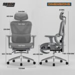 Drogo Neoflex Ergonomic Office Chair for Work from Home Heavy Duty Metal Base - Image 18