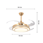 La Tarte Chandelier Ceiling Fan with Remote Control - Image 4