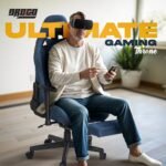 Drogo ProForm Suede Ergonomic Gaming Chair Adjustable Seat & Massager Lumbar Pillow - Image 10