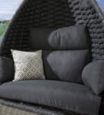 Eurig Single Seater Hanging Swing With Stand For Balcony, Garden (Grey) Braided & Rope - Image 4