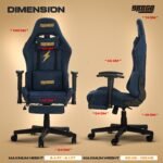 Drogo ProForm Suede Ergonomic Gaming Chair Adjustable Seat & Massager Lumbar Pillow - Image 12