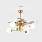Bellus Chandelier Ceiling Fan with Remote Control - Image 4