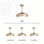 La Tarte Chandelier Ceiling Fan with Remote Control - Image 7