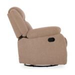 Avalon - Rocking & Rotating Single Seater Fabric Recliner in Plaster Brown Colour - Image 15