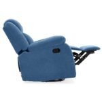 Avalon - Rocking & Rotating Single Seater Fabric Recliner in Twilight Blue Colour - Image 10