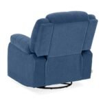 Avalon - Rocking & Rotating Single Seater Fabric Recliner in Twilight Blue Colour - Image 14