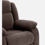 Avalon - Rocking & Rotating Single Seater Fabric Recliner In Dark Brown Colour - Image 9