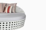 Anunc Outdoor Poolside Sunbed With Cushion Daybed (White) - Image 5