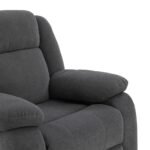 Avalon - Rocking & Rotating Single Seater Fabric Recliner in Graphite Grey Colour - Image 13