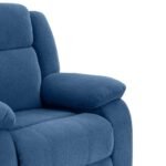 Avalon - Rocking & Rotating Single Seater Fabric Recliner in Twilight Blue Colour - Image 12