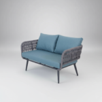 Polari Outdoor Garden Balcony Sofa Set 2 Seater , 2 Single Seater 1 Center Table Set (Grey) Braided and Rope - Image 12