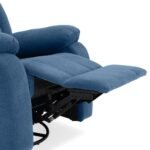 Avalon - Rocking & Rotating Single Seater Fabric Recliner in Twilight Blue Colour - Image 13