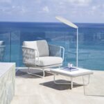 Astor Outdoor Garden Balcony Sofa Set 3 Seater , 2 Single Seater and 1 Center Table Set Braid & Rope (Grey-Off White) - Image 3