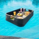 Jaime Luxury Floating Serving Tray For Swimming Pool -  Brown ( Rectangle )