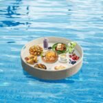 Ken Luxury Floating Serving Tray For Swimming Pool - White ( Round )