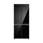 Haier 520 Litres 3 Star Black Glass Convertible 4 Door Side by Side  Wi-Fi Refrigerator, Lumiere Series