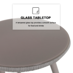 Detect Outdoor Patio Seating Set 2 Chairs and 1 Table Set (Grey) Braided & Rope - Image 11