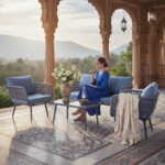 Polari Outdoor Garden Balcony Sofa Set 2 Seater , 2 Single Seater 1 Center Table Set (Grey) Braided and Rope - Image 5