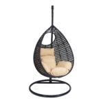 Piro Single Seater Hanging Swing With Stand For Balcony , Garden Swing (Dark Brown) - Image 4