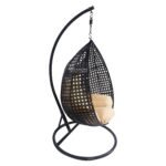 Piro Single Seater Hanging Swing With Stand For Balcony , Garden Swing (Dark Brown) - Image 5