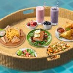 Célia Luxury Floating Serving Tray For Swimming Pool -  Honey (Boat Shape) - Image 2