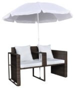Donatello Outdoor Poolside Sunbed With Cushion Daybed (Brown) - Image 5