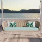 Hoshin Double Seater Hanging Swing Without Stand For Balcony , Garden Swing (Tan) Braided & Rope - Image 2