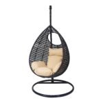 Piro Single Seater Hanging Swing With Stand For Balcony , Garden Swing (Dark Brown) - Image 3