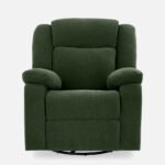 Avalon - Rocking & Rotating Single Seater Fabric Recliner In Green Colour - Image 2