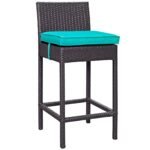Volta Outdoor Patio Bar Sets 4 Chairs and 1 Table (Dark Brown) - Image 3