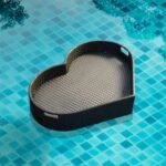 Núria Luxury Floating Serving Tray For Swimming Pool - Black (Heart Shape) - Image 4