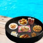 Enciso Luxury Floating Serving Tray For Swimming Pool - Black ( Round ) - Image 3