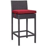 Lomeo Outdoor Patio Bar Sets 4 Chairs and 1 Table (Dark Brown) - Image 23