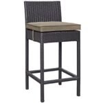 Volta Outdoor Patio Bar Sets 4 Chairs and 1 Table (Dark Brown) - Image 10