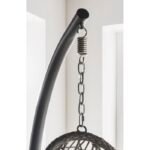 Edmondo Single Seater Hanging Swing With Stand For Balcony , Garden Swing (Dark Brown) - Image 3