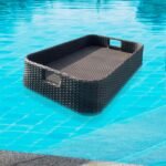 Jaime Luxury Floating Serving Tray For Swimming Pool -  Brown ( Rectangle ) - Image 3