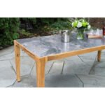 Xini Outdoor Patio Seating Set 6 Chairs and 1 Table Set (Black + Grey) - Image 5