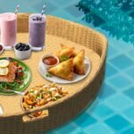 Célia Luxury Floating Serving Tray For Swimming Pool -  Honey (Boat Shape) - Image 3