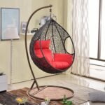 Orlanda Single Seater Hanging Swing With Stand For Balcony , Garden Swing (Black)