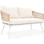 Frias Outdoor Sofa Set 2 Seater, 2 Single seater and 1 Center Table Braided & Rope - Image 3