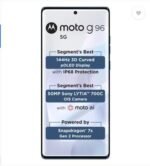 Motorola G96 144Hz 3D Curved pOLED (ASHLEIGHBLUE, 8GB RAM, 128GB Storage) - Image 2