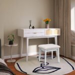 43.3" Classic Makeup Vanity – Elegant Wooden Vanity Desk with Storage