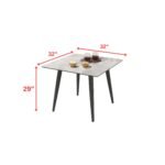 Luktro Outdoor Garden Patio Dining Set 4 Chairs and 1 Table Set Braided & Rope - Image 6