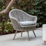 Faux Outdoor Patio Seating Set 2 Chairs and 1 Table Setc(Grey) Braided & Rope - Image 2